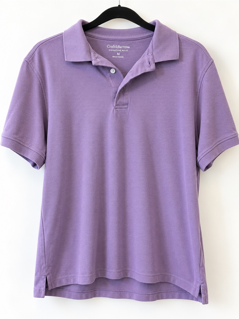Croft & Barrow Signature Polo Purple Lavender Shirt Men’s Medium